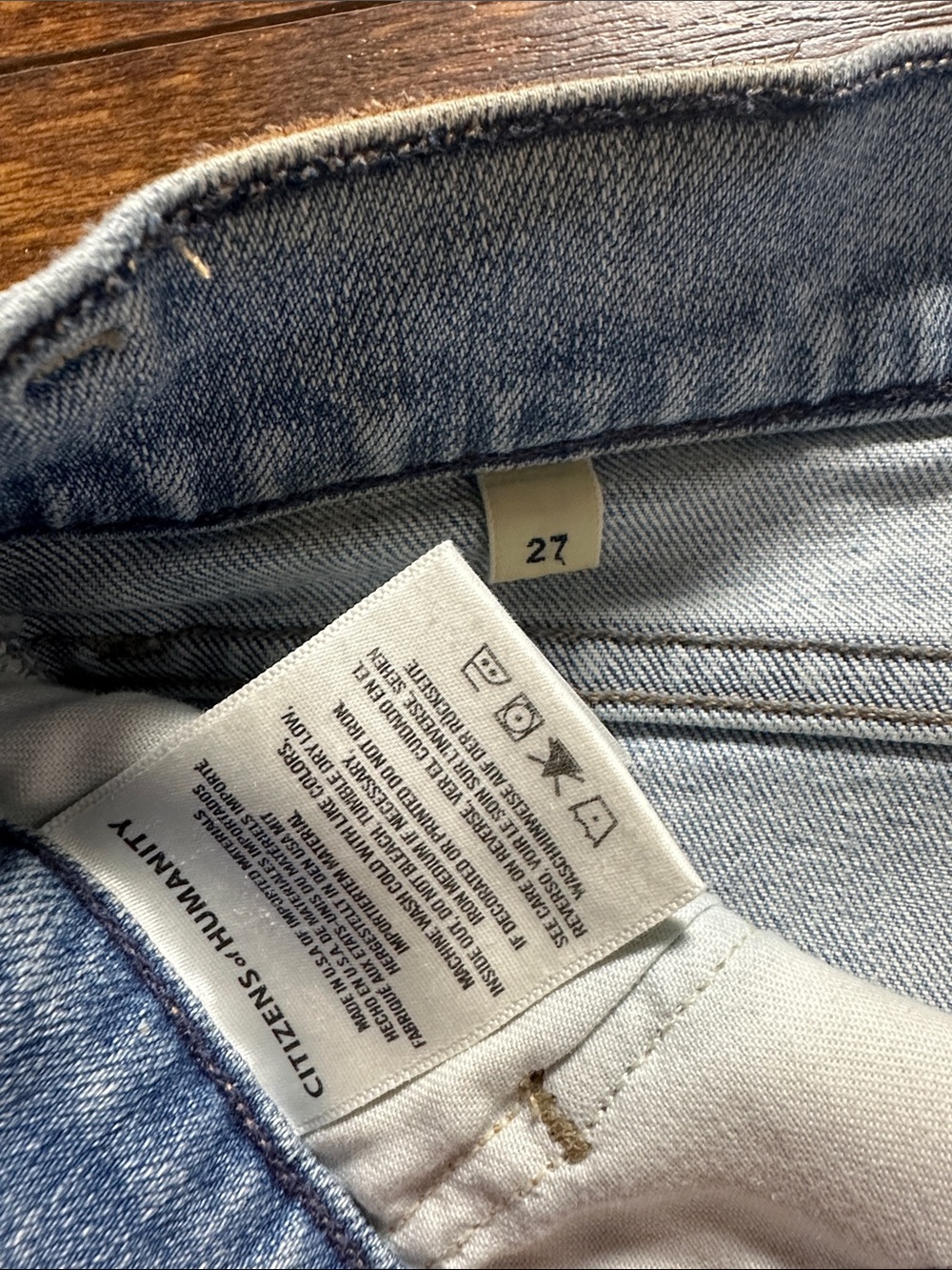 👖 Citizens of Humanity Marlowe Seltzer Premium Vintage Shorts Sz 27 ✨ - Picture 5 of 12